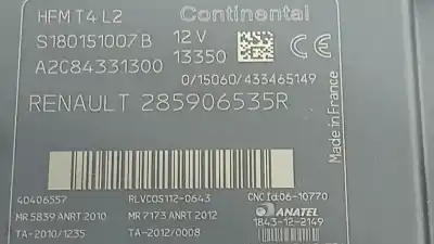 Second-hand car spare part ignition switch for renault captur limited oem iam references 285906535r a2c84331300 / s180151007b 285904179r