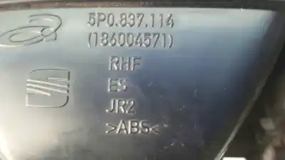 Автозапчастина б/у внутрішня задня права ручка для seat leon (1p1) reference посилання на oem iam 5p0837114  186004571