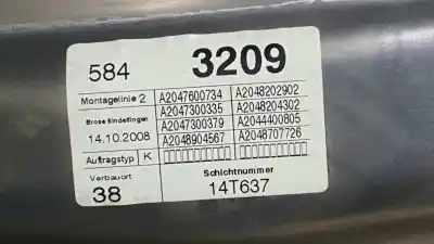 Recambio de automóvil de segunda mano de elevalunas trasero izquierdo para mercedes clase c (w204) berlina c 220 cdi (204.008) referencias oem iam a2048204302 a2127301779 a2047300779