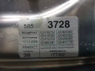 Recambio de automóvil de segunda mano de elevalunas trasero izquierdo para mercedes clase c (w204) berlina c 200 cdi (204.007) referencias oem iam a2127301779 a2047300779 a2048202902