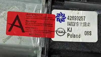 Piesă de schimb auto la mâna a doua mecanism acționare geam fațã stânga pentru opel mokka x design line start/stop referințe oem iam 42693257 98920suv20 42363792 / 42562196 / 42625647