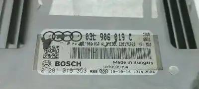 Peça sobressalente para automóvel em segunda mão centralina de motor uce por audi a4 berlina (b8) e referências oem iam 03l906019c  0281016353
