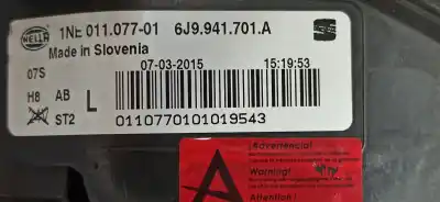 Автозапчасти б/у левая противотуманная фара за seat ibiza (6j5) reference tech ссылки oem iam 6j9941701a  1ne01107701