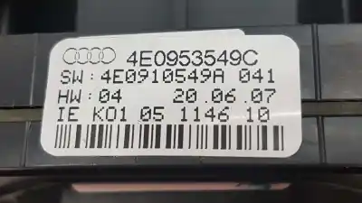 Автозапчастина б/у многофункційне управління для audi a8 (4e2) 3.0 v6 24v tdi посилання на oem iam 4e0953549c 4e0953541b 4e0910549a /4e0953513k