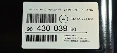 Peça sobressalente para automóvel em segunda mão quadrante por peugeot 2008 (p1) active referências oem iam 9843003980  
