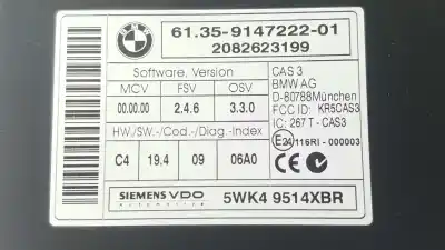 Second-hand car spare part electronic module for bmw serie x6 (e71) 3.0 3.5d oem iam references 9147222 2082623199 / 61359147222 61359147222-01