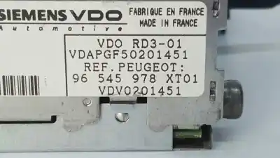 Second-hand car spare part audio system / radio cd for peugeot 307 break / sw (s1) sw pack oem iam references 96545978xt 6564rv 6564rt