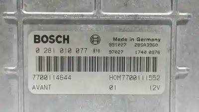 Tweedehands auto-onderdeel ecu motorcontroller voor renault megane i scenic (ja0) 1.9 d kaleido oem iam-referenties 7700111552 7700114644 0281010077