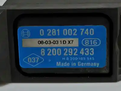 Автозапчастина б/у датчик тиску для renault koleos dynamique pack2 посилання на oem iam 8200292433  0281002740