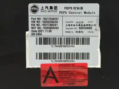 Pezzo di ricambio per auto di seconda mano modulo elettronico per mg mg hs 1.5 t (sas23) riferimenti oem iam 10317040  653724492