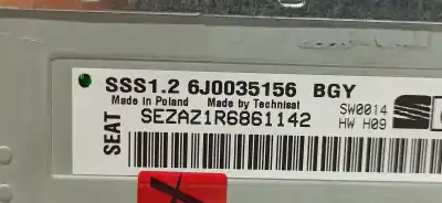 Second-hand car spare part audio system / radio cd for seat ibiza (6j5) reference tech oem iam references 6j0035156  6j0035156bgy