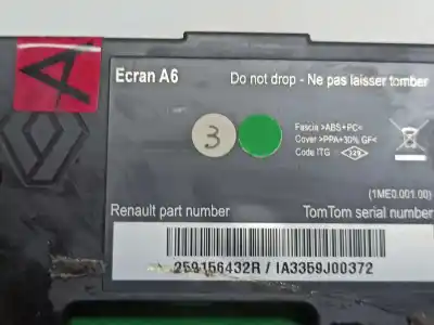 İkinci el araba yedek parçası gps navigasyon sistemi için renault clio iii tom tom edition oem iam referansları 259156432r  259151852r