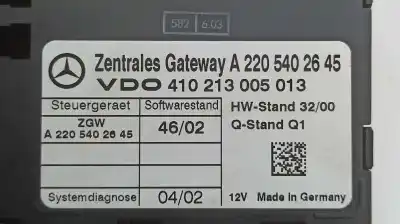 Автозапчастина б/у електронний модуль для mercedes-benz clase s (w220) berlina 320 cdi (220.025) посилання на oem iam a2205402645 a2115403545 410213005013