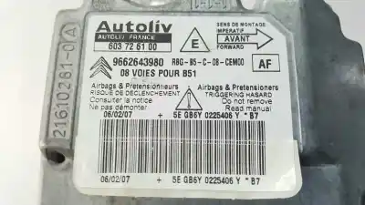 Peça sobressalente para automóvel em segunda mão centralina de airbag por citroen c4 berlina collection referências oem iam 654635 9662643980 603726100