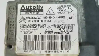 Peça sobressalente para automóvel em segunda mão centralina de airbag por citroen c4 berlina collection referências oem iam 654635 9662643980 603726100