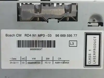 Автозапчастина б/у аудіо система / радіо cd для citroen c3 picasso exclusive посилання на oem iam 6579j4 6579nq 9666959577