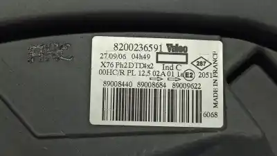 Second-hand car spare part right headlight for renault kangoo (f/kc0) authentique pack oem iam references 8200236591  260107401r Second-hand car spare part right headlight for renault kangoo (f/kc0) authentique pack oem iam references 8200236591  260107401r