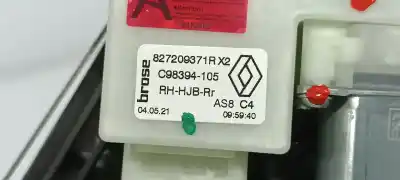 Автозапчастина б/у регулятор скла заднього правого для renault captur ii edition one посилання на oem iam 827209371r  