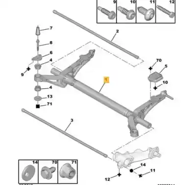 Tweedehands auto-onderdeel ACHTERAS voor PEUGEOT PARTNER (S2)  OEM IAM-referenties 9830149780  5148G1