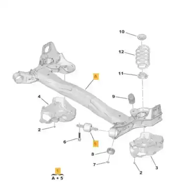 Recambio de automóvil de segunda mano de PUENTE TRASERO para PEUGEOT 308  referencias OEM IAM 1647872280  1618844780