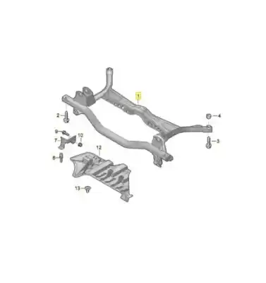 Recambio de automóvil de segunda mano de puente trasero para seat leon (1p1) reference referencias oem iam 1k0505315bm  1k0505315bh