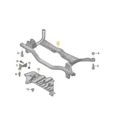 Recambio de automóvil de segunda mano de PUENTE TRASERO para SEAT LEON (1P1)  referencias OEM IAM 1K0505315BM  1K0505315BH