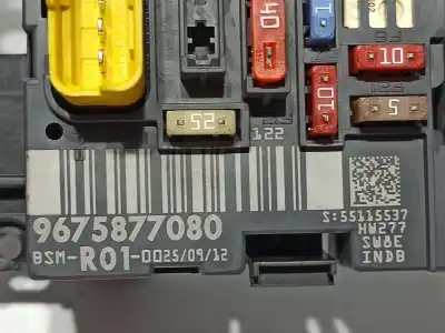 Second-hand car spare part fuse box unit for citroen c4 picasso millenium oem iam references 6500hk 9807028580 9675877080