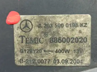 Автозапчастина б/у електро вентилятор для mercedes-benz clase c (w203) familiar c 200 t cdi (203.204) посилання на oem iam a2035000293  a2035000193