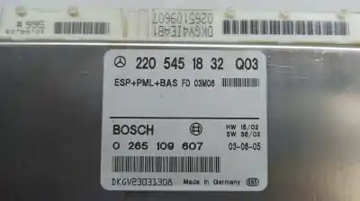 Автозапчастина б/у блок управління abs для mercedes-benz clase s (w220) berlina 320 cdi (220.025) посилання на oem iam a2205451832 a2205453532 0265109607