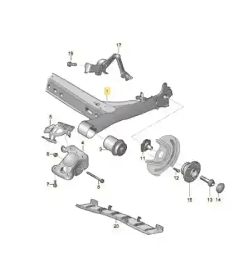 Recambio de automóvil de segunda mano de PUENTE TRASERO para SEAT IBIZA (KJ1)  referencias OEM IAM 2Q0501053CJ  