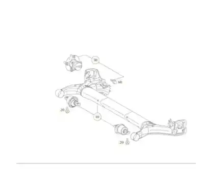 İkinci el araba yedek parçası ARKA AKS için SMART FORFOUR  OEM IAM referansları A4543500308  