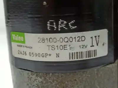 Pezzo di ricambio per auto di seconda mano motorino di avviamento per citroen c1 audace riferimenti oem iam 1638125580 281000q012d / 28100-0q012d 5802al / 5802ey