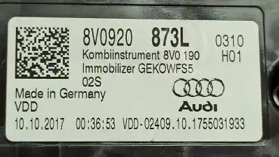 Second-hand car spare part dashboard for audi a3 (8vk) basic oem iam references 8v0920873l a2c53427456 a2c13922500