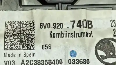 Peça sobressalente para automóvel em segunda mão quadrante por skoda fabia active referências oem iam 6v0920740b  
