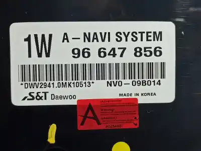 Second-hand car spare part gps navigation system for chevrolet epica lt oem iam references 96647856 nv0-09b014 nv009b014