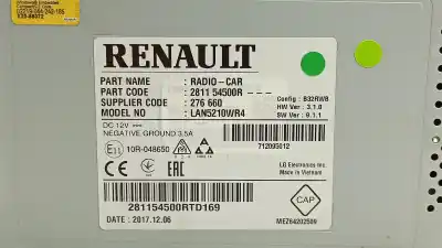 Pezzo di ricambio per auto di seconda mano sistema di navigazione gps per renault clio iv limited riferimenti oem iam 281154500r  276660