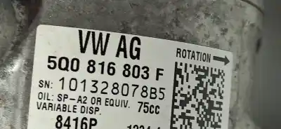 Peça sobressalente para automóvel em segunda mão compressor de ar condicionado a/a a/c por skoda fabia active referências oem iam 5q0816803f  5q0816803h