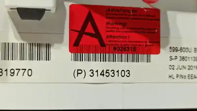 Pezzo di ricambio per auto di seconda mano pannello degli strumenti per volvo v40 kinetic riferimenti oem iam 31453103 769212810u 36010387