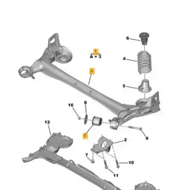 Автозапчасти б/у задний мост за CITROEN C4 PICASSO Millenium ссылки OEM IAM 5148X7  