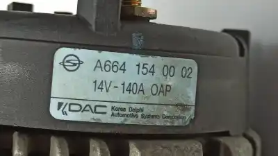 Second-hand car spare part alternator for ssangyong kyron 200 xdi limited oem iam references a6641540002  