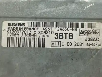 Pezzo di ricambio per auto di seconda mano centralina motore per ford fiesta (cbk) ambiente riferimenti oem iam 1360194 4u71-12a650-mc / 4u7112a650mc s120977013c / 4s6112a650nb
