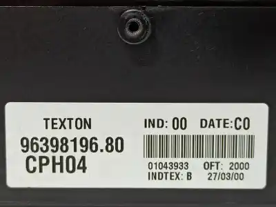 Second-hand car spare part electronic module for citroen jumpy (u6u_) 1.9 td oem iam references 9639819680  