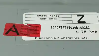 Second-hand car spare part battery for toyota corolla (e21) hybrid active oem iam references g951047121 g928047150 g9280-47150