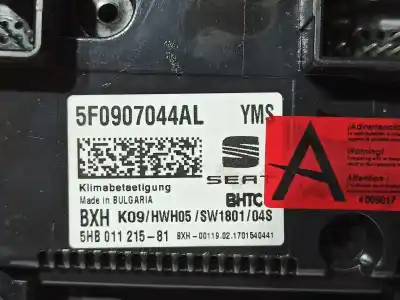 Peça sobressalente para automóvel em segunda mão comando de sofagem (chauffage / ar condicionado) por seat ateca (kh7) fr 4drive referências oem iam 5f0907044al 575858060e 5f0907044alyms