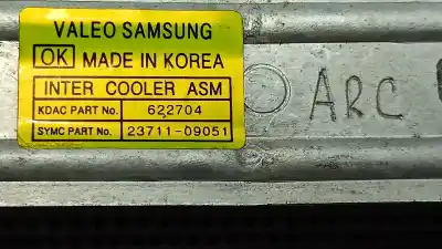 Автозапчастина б/у інтеркулер для ssangyong actyon 200 xdi посилання на oem iam 2371109060 2371109051 23711-09051