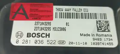 Second-hand car spare part ecu engine control for renault clio v business oem iam references 237104329s  0281036522