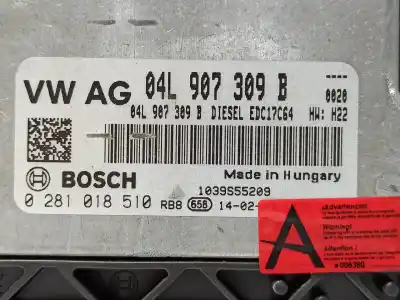 Автозапчастина б/у ебу контролер двигуна для skoda octavia combi (5e5) active посилання на oem iam 04l907309b 1039s55209 0281018510