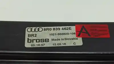 Second-hand car spare part rear right window regulator for audi q5 (8r) 2.0 tdi quattro (140kw) oem iam references 8r0839462e  1021966620108