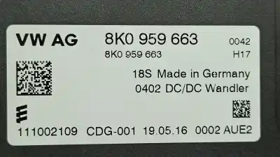 Second-hand car spare part electronic module for audi q5 (8r) 2.0 tdi quattro (140kw) oem iam references 8k0959663  8k0959663d