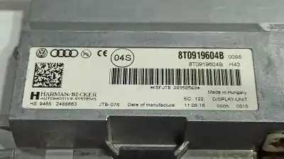 Second-hand car spare part multifunction display for audi q5 (8r) 2.0 tdi quattro (140kw) oem iam references 8t0919604b  94652488663